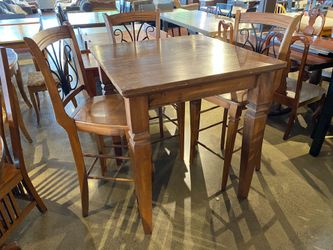 Tall Square Table & 3 Chairs