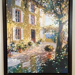 Large Wood Framed Painting 