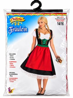 Oktoberfest Fräulein Costume Halloween Adult Size 14/16
