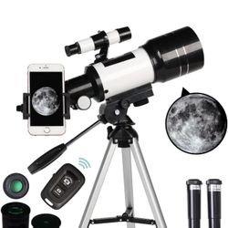 Telescope with Smartphone Adapter, Wireless Remote