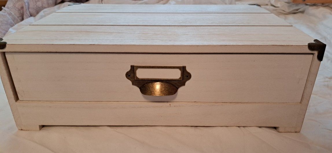 Wood Box With Drawer