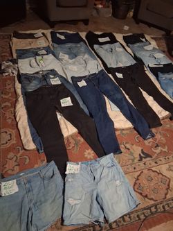 Size 16 Lady's Jeans And Shorts Mostly Old Navy. $10 Each
