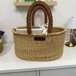 Design Dua Diaper Caddy Leather Handles