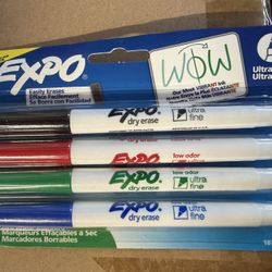 Expo Dry Erase Markers Ultra Fine 4 Pack 