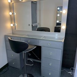 Silver Glass Vanity
