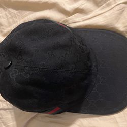 Gucci Canvas Baseball Hat With Web 
