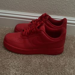 Red Air Force 1 Size 9.5 Men 