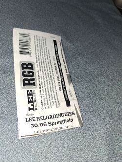 Lee 30/06 Springfield reloading dies