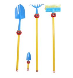 Red Tomato Kid's Garden Tool Set of 4, Soil Rake, Garden Spade, Soil Shovel and Push Broom by Safety Approved

Brand new in box 📦