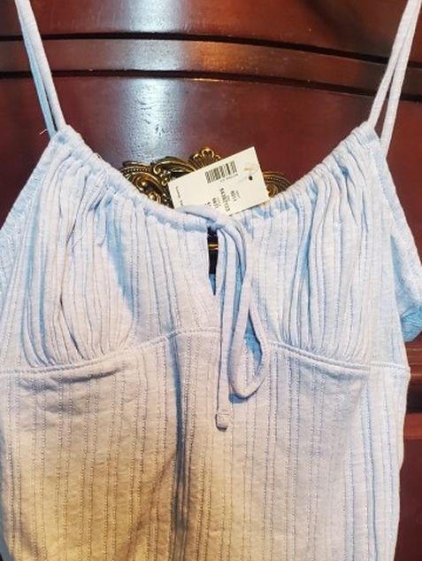 Blue Crop Top