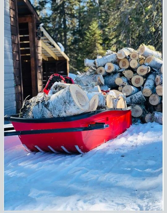 Snowmobile Sled Sleigh Pull Behind Firewood