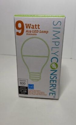 Simply Conserve 9W A19 Dimmable LED Bulb
