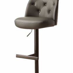 New Grey Adjustable Swivel Bar Stools (Set of 2 Available) 