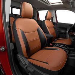 Ford Maverick 2022/2023/2024/2025/2026 Custom Seat Covers,Compatible with XL, XLT, Lobo, Lariat, Tremor Model,Leather Truck Car Seat Covers,Full Cover