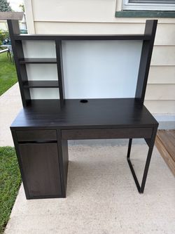 IKEA desk with shelves & white board