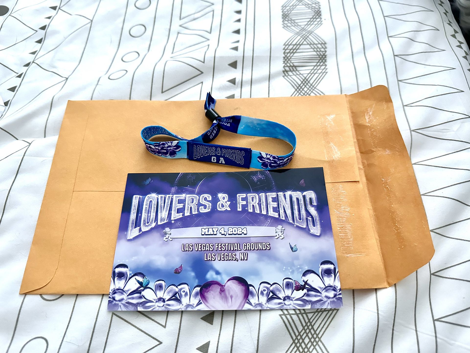 Lovers and Friends 1 GA Ticket Wristband