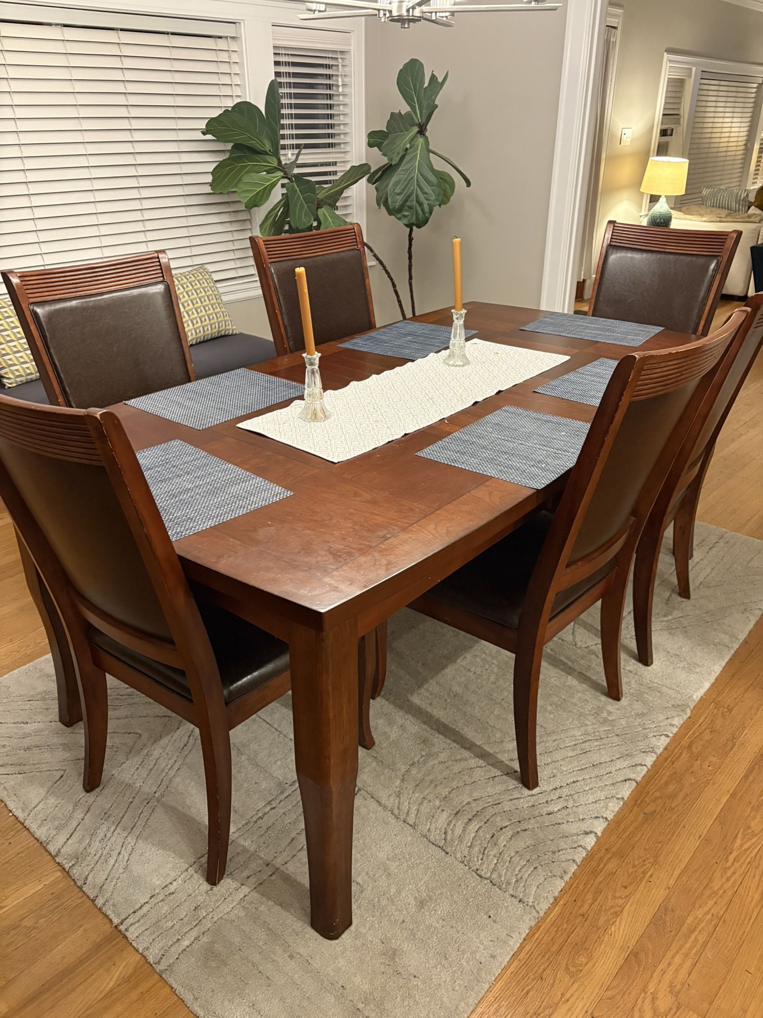 6 Seat Dining Table And Chairs Set