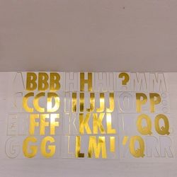 Alphabet Letter Stickers | Gold