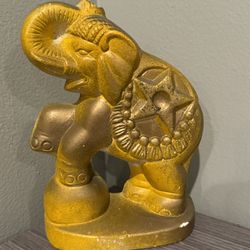 Vintage Chalkware Circus Elephant Statue 