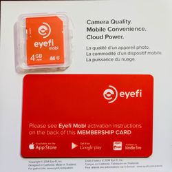 Mobi 4GB eyefi Card for Wireless Picture transfer 