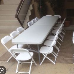 Sillas Y Mesas Para Su Fiesta!!! 1 Mesa 8 Sillas $10.   Chairs And Tables For Your party! 1 Table 8 Chairs For $10  