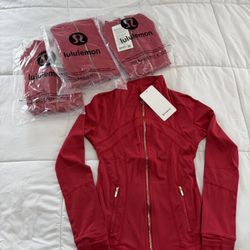 Lululemon Define Jacket Red N Gold