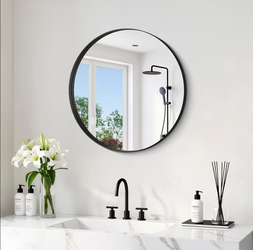 Round Mirror Black