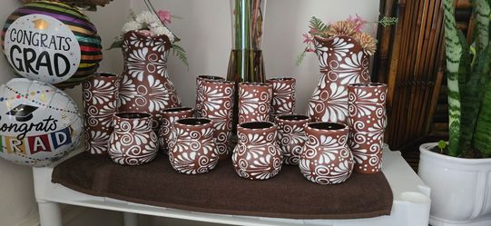 Mexican Handcrafted Pottery Set