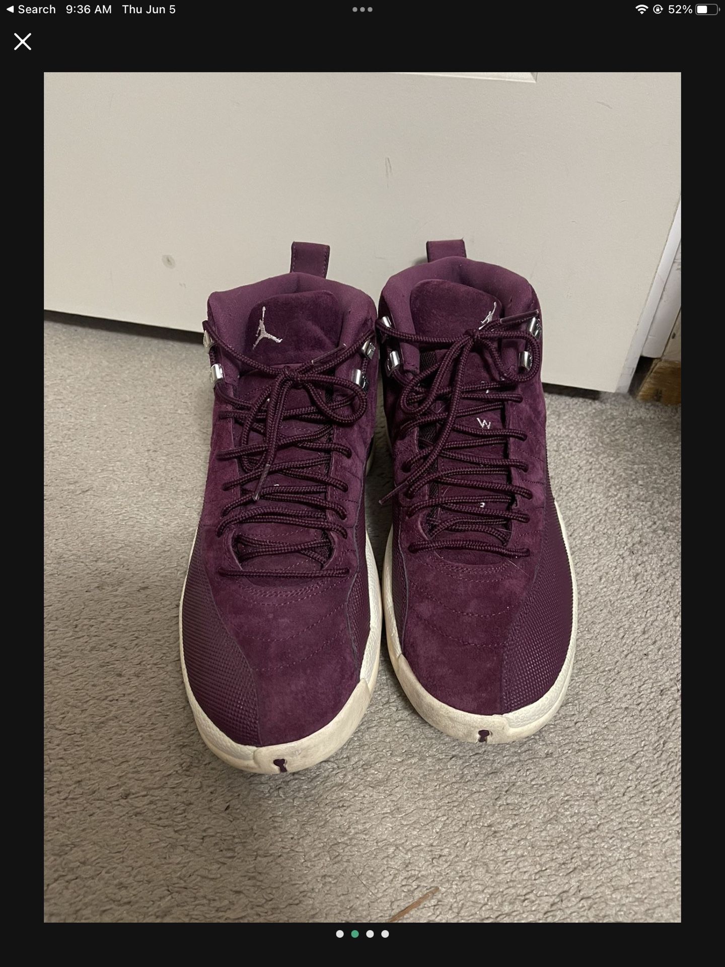 JORDAN 12 BORDEAUX SIZE 10.5