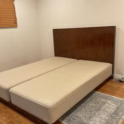 Wood Bedframe With Box Springs