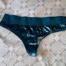 Pink Victoria Secret Velvet Underwear (never Worn)