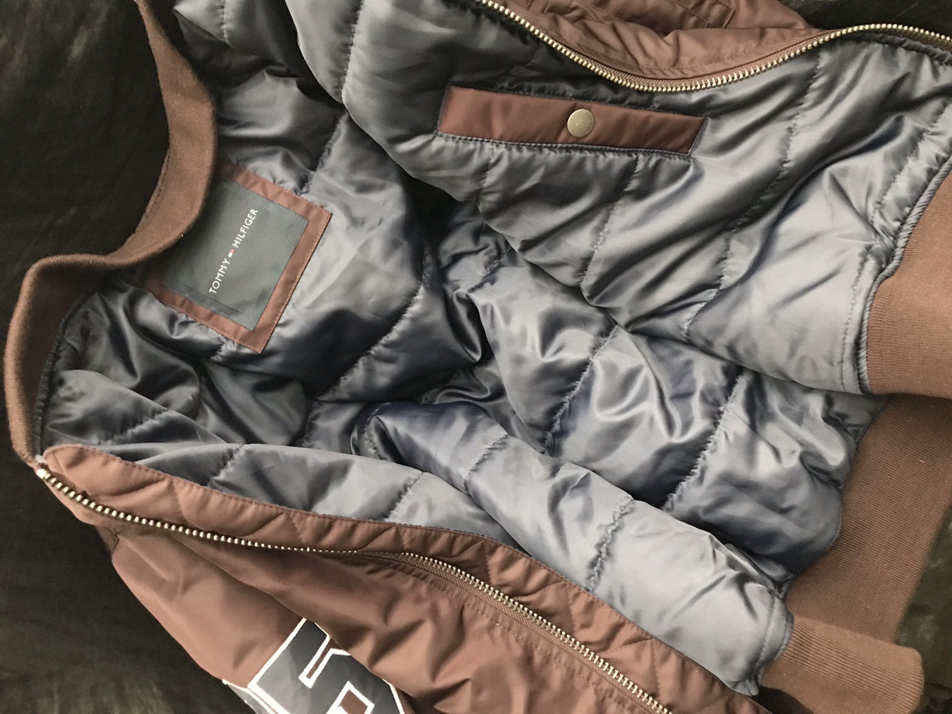 Tommy Hilfiger Brown Bomber Jacket Medium ( WILLING TO NEGOTIATE )
