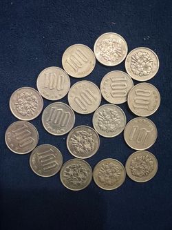 Japanese coins 100 Yen (17pieces )