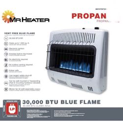 30,000 BTU Vent-Free Blue Flame Propane Heater – Indoor Safe, Powerful Heat, Brand New