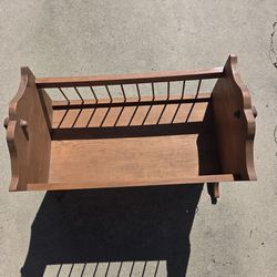 Handmade Wooden Rocking Cradle - Photo Prop / Nursery DecorBeautiful, solid wood rocking cradle handmade with care. Features a classic spindle-side de