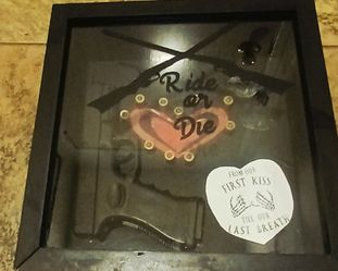 Shadowbox Ride Or Die Mixed Media Art