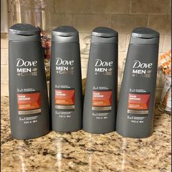Set of 4 dove men 2n1 shampoo conditioner set•HAIR DEFENSE•12oz•all for $12