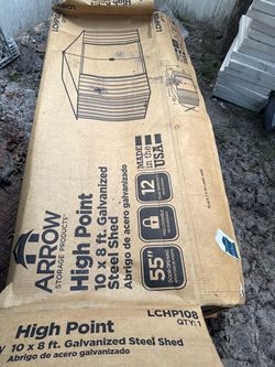 Arrow High Point 10x8 ft Galvanized Steel Shed