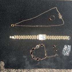 Gold + Black Jewelry Set