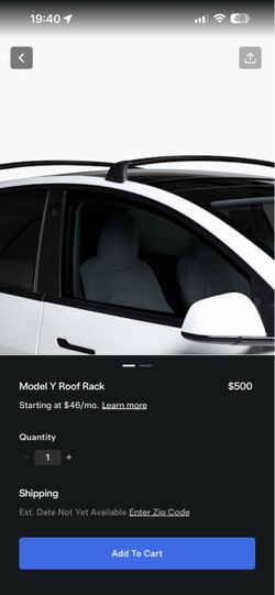Tesla Model Y roof rack BRAND NEW IN BOX