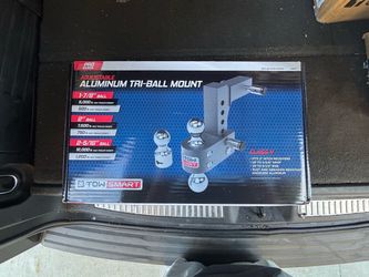 TowSmart Adjustable Tri-Ball Mount with Interchangebale Hitchballs, 5 5/8” Drop, 12,000-lb
