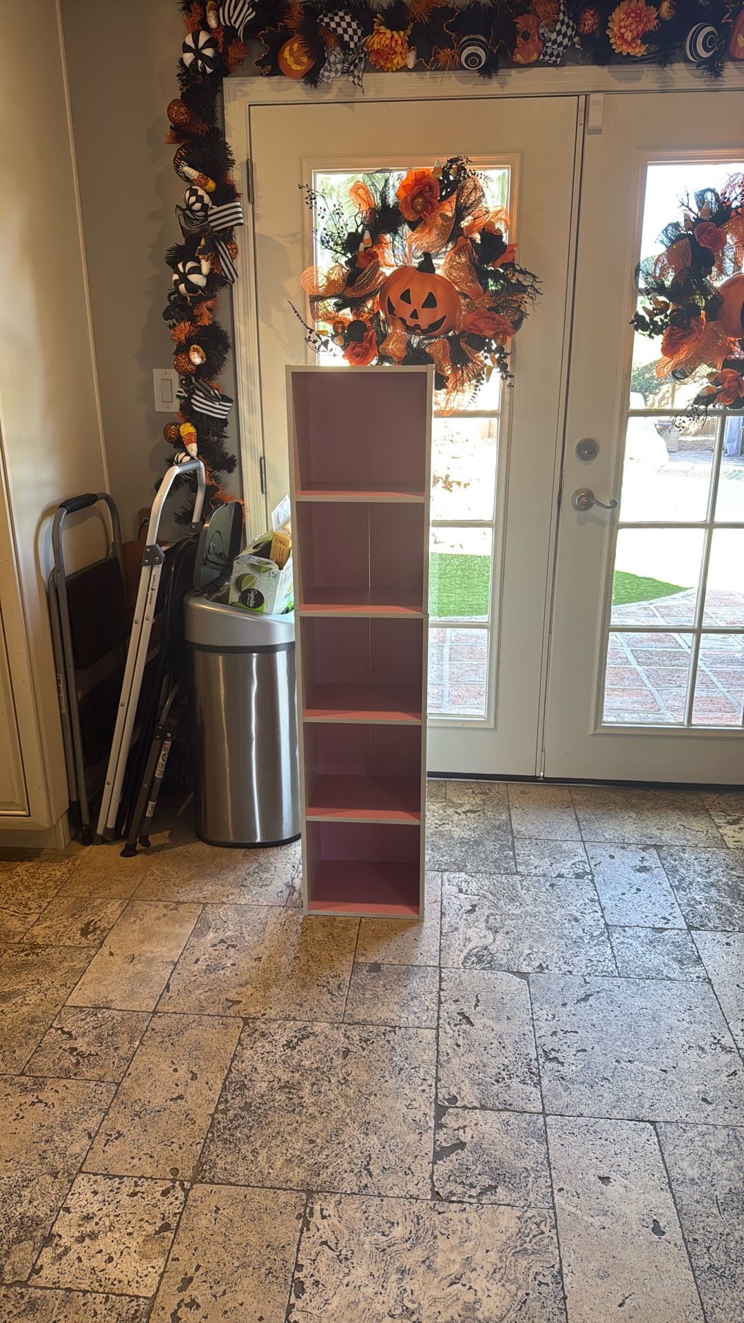 Pink And White Bookcase