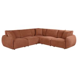 Elysia Coral 5-piece Chenille Upholstered Modular Sectional Sofa