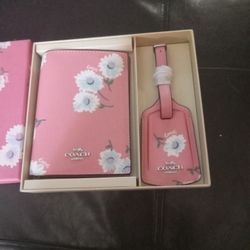 Coach Passport Holder And Matching Luggage Tag