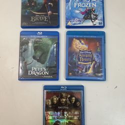 5 Disney Blu-Ray Movies 