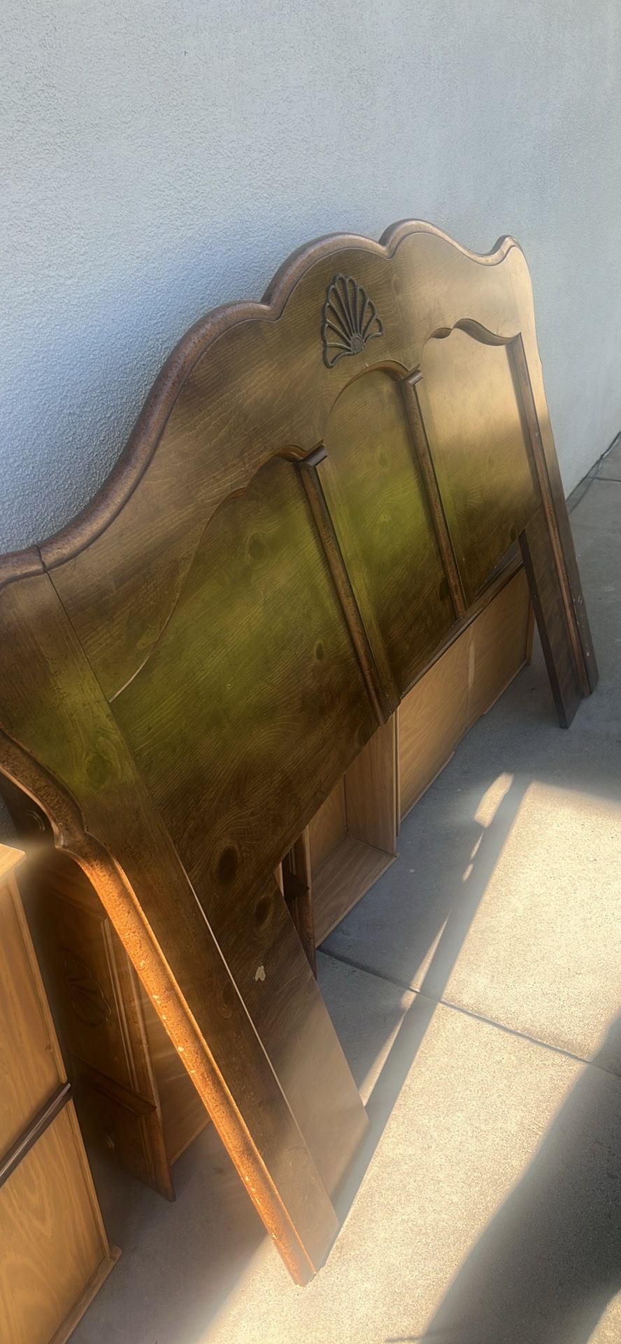 Queen bed Headboard , Frame, Mattress and Box Spring