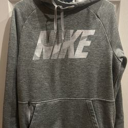 Nike Therma Mens Gray Heather Fleece Lined Pullover Hoodie CV6775-063 Size M