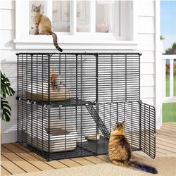 2 Tier Small Animal Enclosure Cage