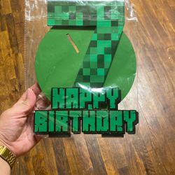 Minecraft Cake Topper 