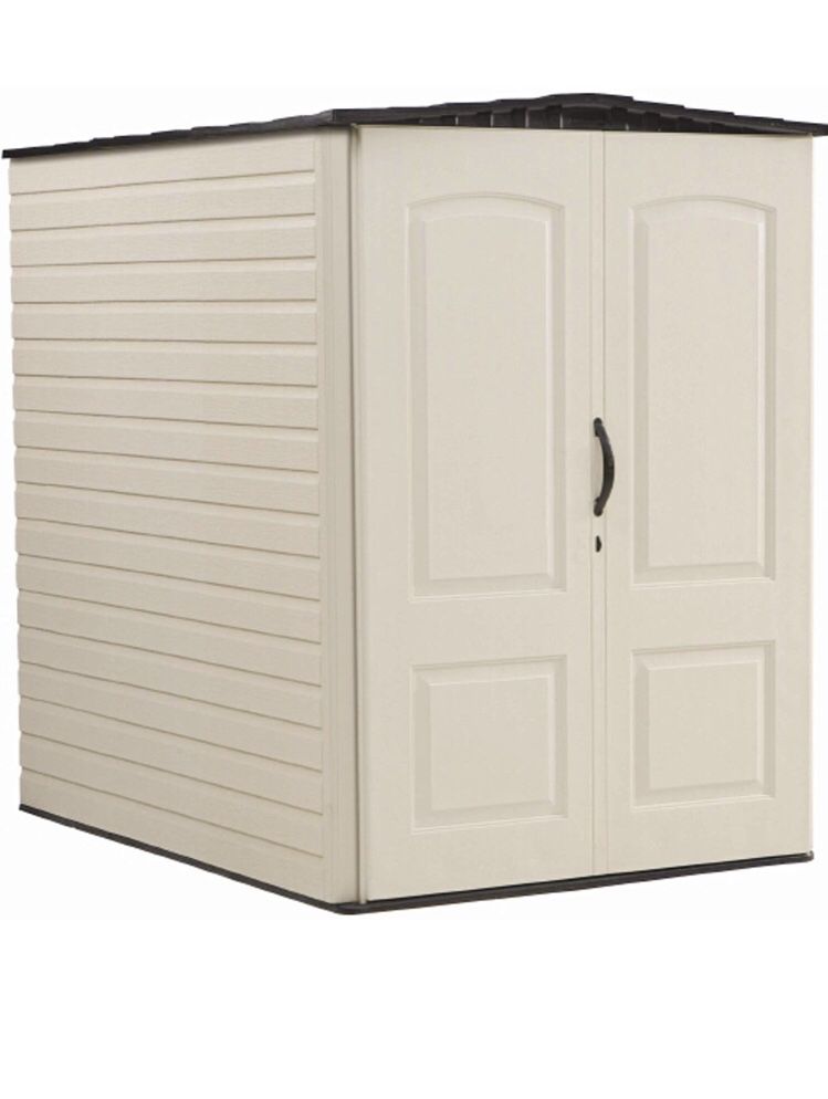 RUBBERMAID STORAGE SHED 5 x 6 ft Sandalwood / Onyx Roof